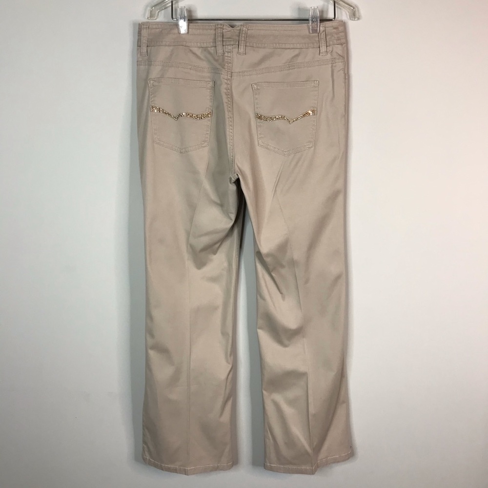 Chico’s embellished tan Val MS jeans size 1 short - Picture 2 of 7